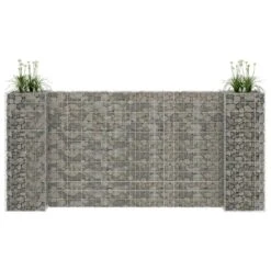 VidaXL H-förmiger Gabionen-Pflanzkorb Stahldraht 260x40x200 Cm -VidaXL 004370f1 535c 483c b3eb 725e5831f1c5