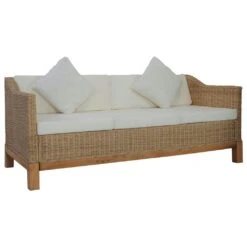 VidaXL 3-Sitzer-Sofa Mit Polstern Natürliches Rattan -VidaXL 018c9f1f d4dd 4078 80ad f19dbe234ea5