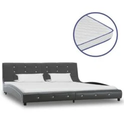 VidaXL Bett Mit Memory-Schaum-Matratze Grau Kunstleder 140x200cm -VidaXL 0277308c c9de 4d38 b426 13eaeb57398a