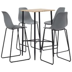 VidaXL 5-tlg. Bar-Set Kunststoff Grau -VidaXL 0351a1b3 f992 431d b975 d84f6fc19087
