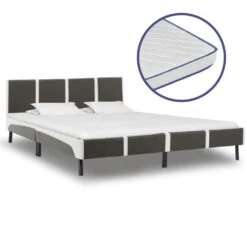 VidaXL Bett Mit Memory-Schaum-Matratze Grau Kunstleder 140x200cm -VidaXL 03b309a6 5471 49c8 a798 27cdbe810461