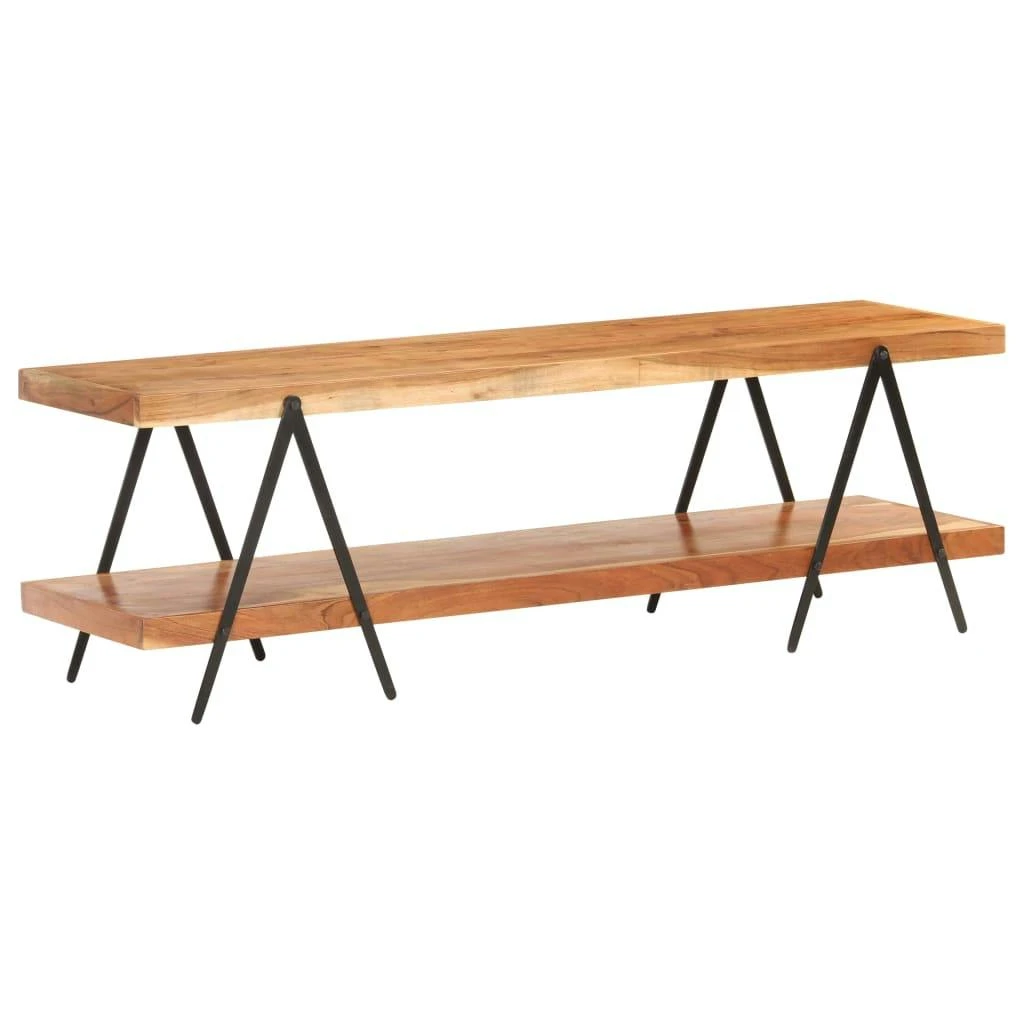 VidaXL TV-Schrank Hellschwarzer Kaffee 100x30x45cm Massivholz Mahagoni 8 VidaXL TV-Schrank Hellschwarzer Kaffee 100x30x45cm Massivholz Mahagoni – Bild 6