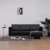 VidaXL 3-Sitzer-Sofa Mit Kissen Schwarz Kunstleder -VidaXL 05351963 5e70 4c14 8b38 7715edfc1c1f