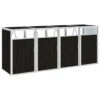 VidaXL Mülltonnenbox Für 4 Mülltonnen Braun 286×81×121 Cm Stahl 2 VidaXL Mülltonnenbox Für 4 Mülltonnen Braun 286×81×121 Cm Stahl -VidaXL 05cf411a a1d8 4de0 9c01 24cdba25f3be 1