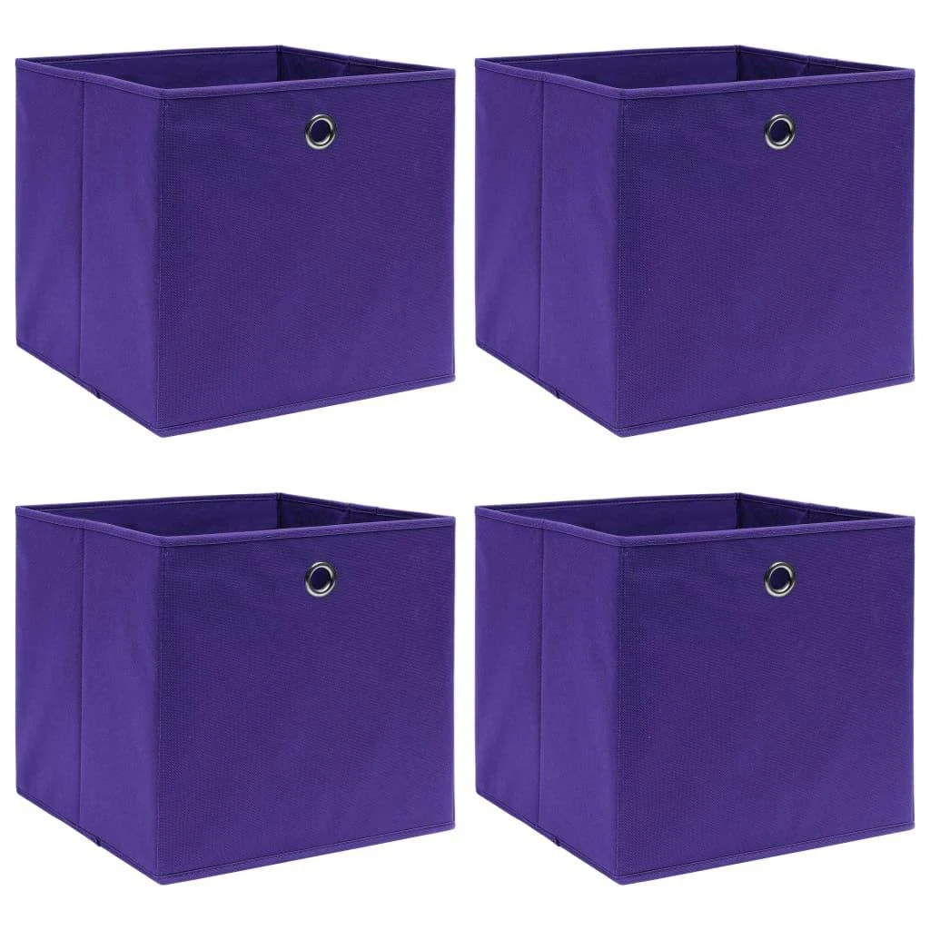 VidaXL Aufbewahrungsboxen 4 Stk. Lila 32×32×32 Cm Stoff 3 VidaXL Aufbewahrungsboxen 4 Stk. Lila 32×32×32 Cm Stoff