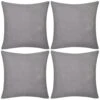 VIDAXL 4 Graue Kissenbezüge Baumwolle 50 X 50 Cm -VidaXL 0b2e9b9d 010c 48c8 a3ab f041c3d9db76 1