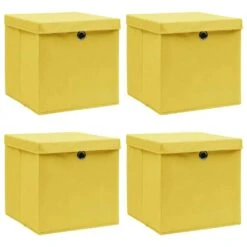 VidaXL Aufbewahrungsboxen Mit Deckel 4 Stk. Rot 32×32×32cm Stoff -VidaXL 0e9d01c7 f934 418b be0c 92a180ffe852 1