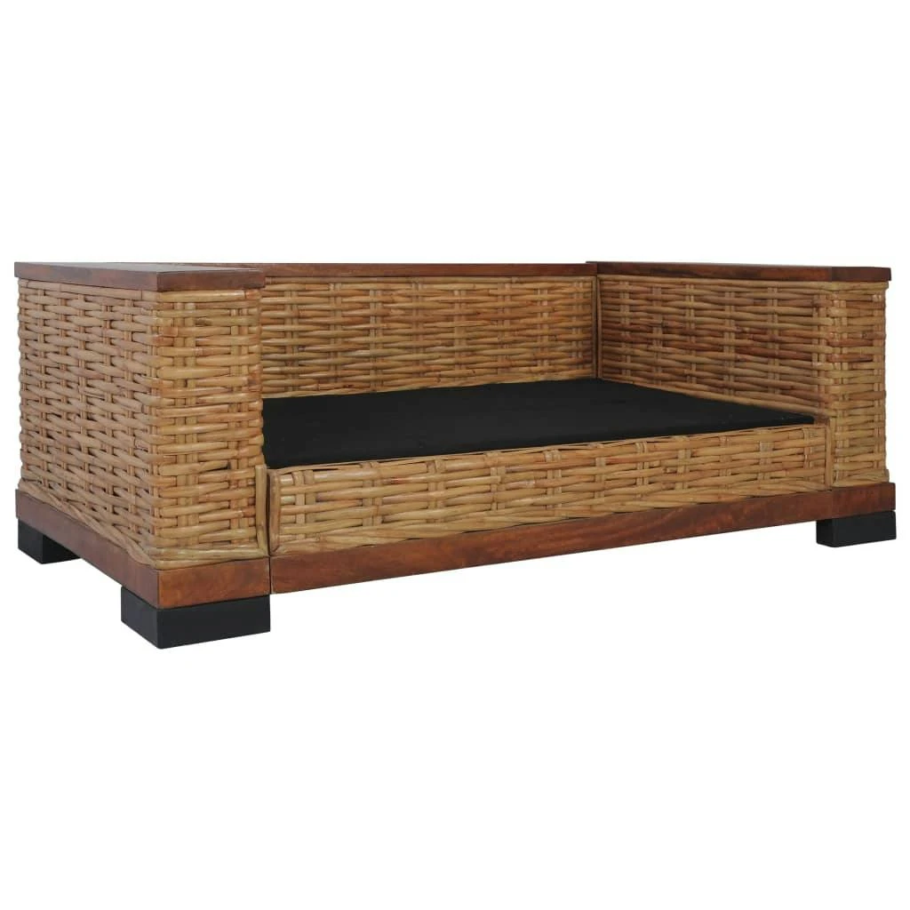 VidaXL 2-tlg. Sofagarnitur Mit Auflagen Braun Natur Rattan 8 VidaXL 2-tlg. Sofagarnitur Mit Auflagen Braun Natur Rattan – Bild 6