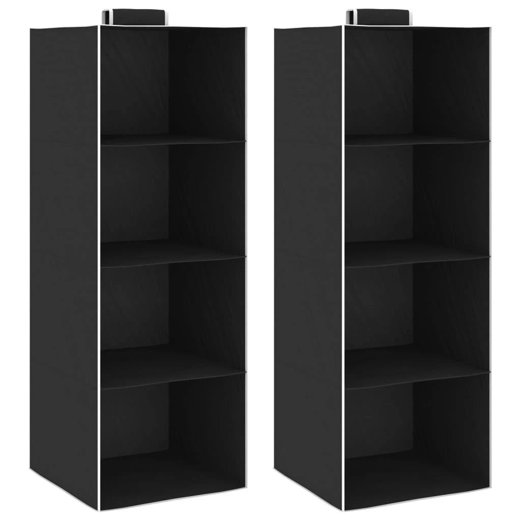 VidaXL Hängeaufbewahrung Für Schränke 2 Stk. Mit 6 Fächern Stoff 5 VidaXL Hängeaufbewahrung Für Schränke 2 Stk. Mit 6 Fächern Stoff – Bild 3