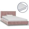 VidaXL Bett Mit Memory-Schaum-Matratze Rosa Samt 90 X 200 Cm -VidaXL 127519e4 98f1 4ea5 b997 008acfbf1e22 1