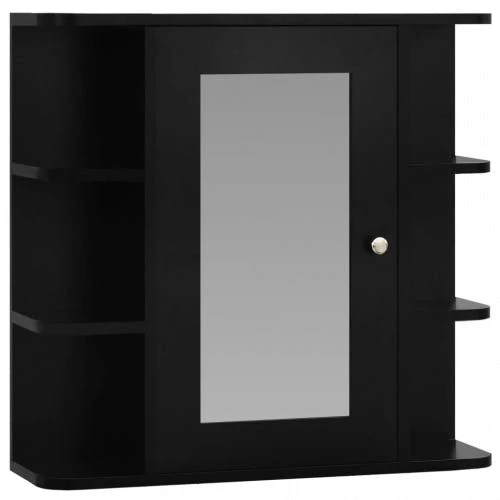 Bad-Spiegelschrank MDF V1 | VidaXL : Farbe - Schwarz 3 Bad-Spiegelschrank MDF V1 | VidaXL : Farbe - Schwarz