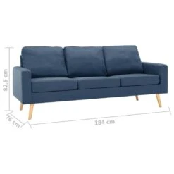 VidaXL 2-tlg. Sofagarnitur Stoff Blau -VidaXL 171db745 deaf 45a1 8249 3f25b7301faa