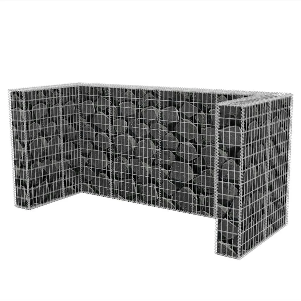 VidaXL Gabionen-Mülltonnenverkleidung Für 3 Tonnen Stahl 250x100x120cm 7 VidaXL Gabionen-Mülltonnenverkleidung Für 3 Tonnen Stahl 250x100x120cm – Bild 5