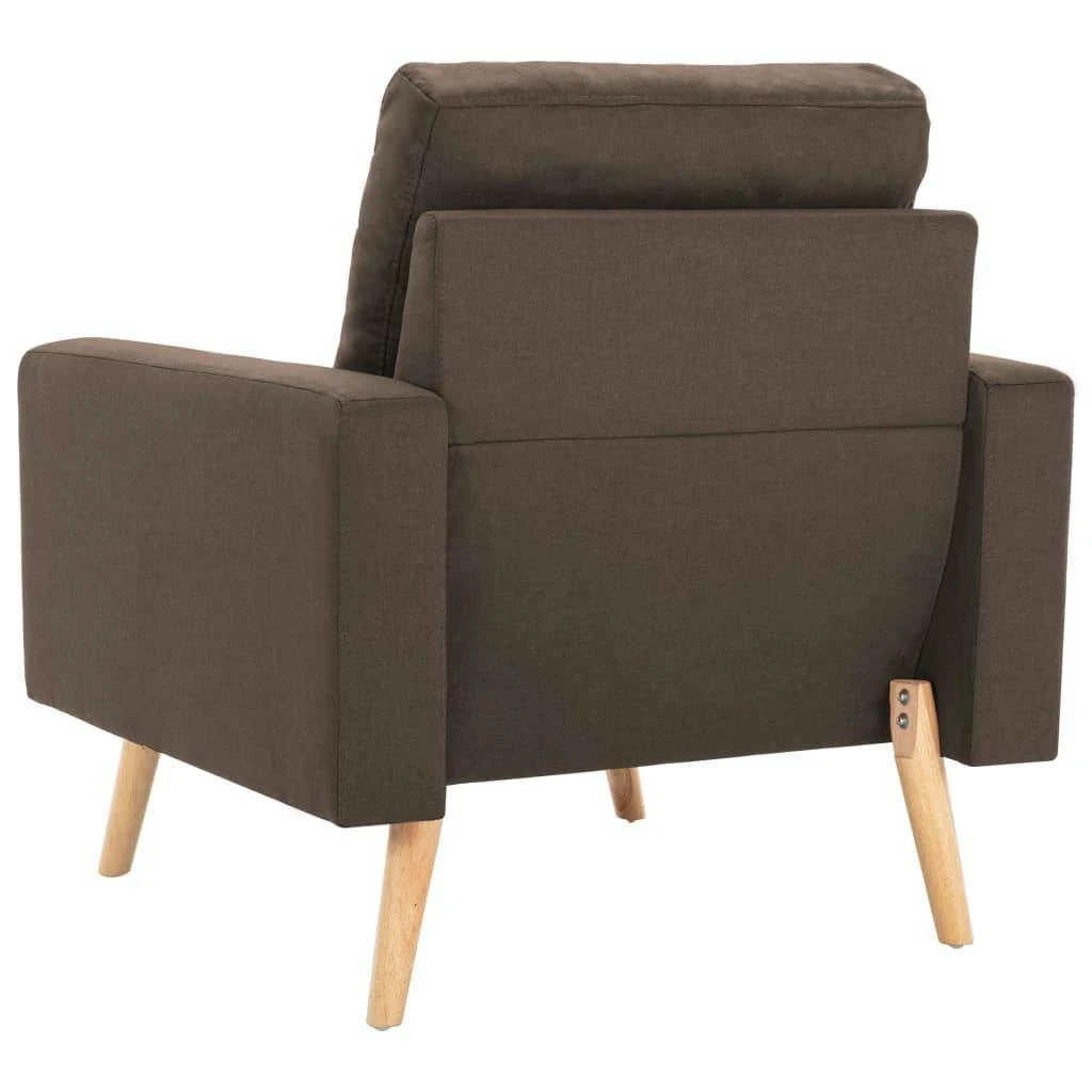 VidaXL 3-tlg. Sofagarnitur Stoff Braun 8 VidaXL 3-tlg. Sofagarnitur Stoff Braun – Bild 6
