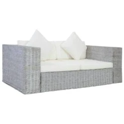 VidaXL 3-Sitzer-Sofa Mit Polstern Natürliches Rattan -VidaXL 1bd14ef3 bce3 4335 952e 9999e86b6212