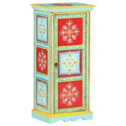 VidaXL Highboard Handbemalt 40x30x90 Cm Mango Massivholz -VidaXL 1bd97972 97ae 42ea 95e9 a0142137a06c