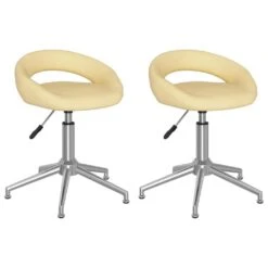 VidaXL Drehbare Esszimmerstühle 2 Stk. Creme Kunstleder 12 VidaXL Drehbare Esszimmerstühle 2 Stk. Creme Kunstleder -VidaXL 1cdc7553 2288 4ded 9481 0e78d440121f
