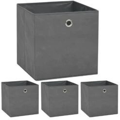 VidaXL Aufbewahrungsboxen 10 Stk. Vliesstoff 32 X 32 X 32 Cm Grau -VidaXL 1dcbdaed 8a30 4bb8 83d9 2d13efb70c34