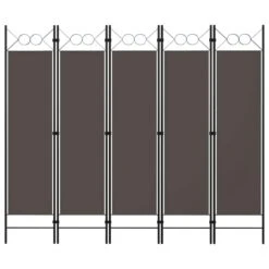 VidaXL 5-tlg. Raumteiler Anthrazit 200 X 180 Cm