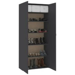 VidaXL Schuhschrank Grau 80×35,5×180 Cm Spanplatte -VidaXL 24f246f7 65e7 4f9e 9998 ce850d57d05e