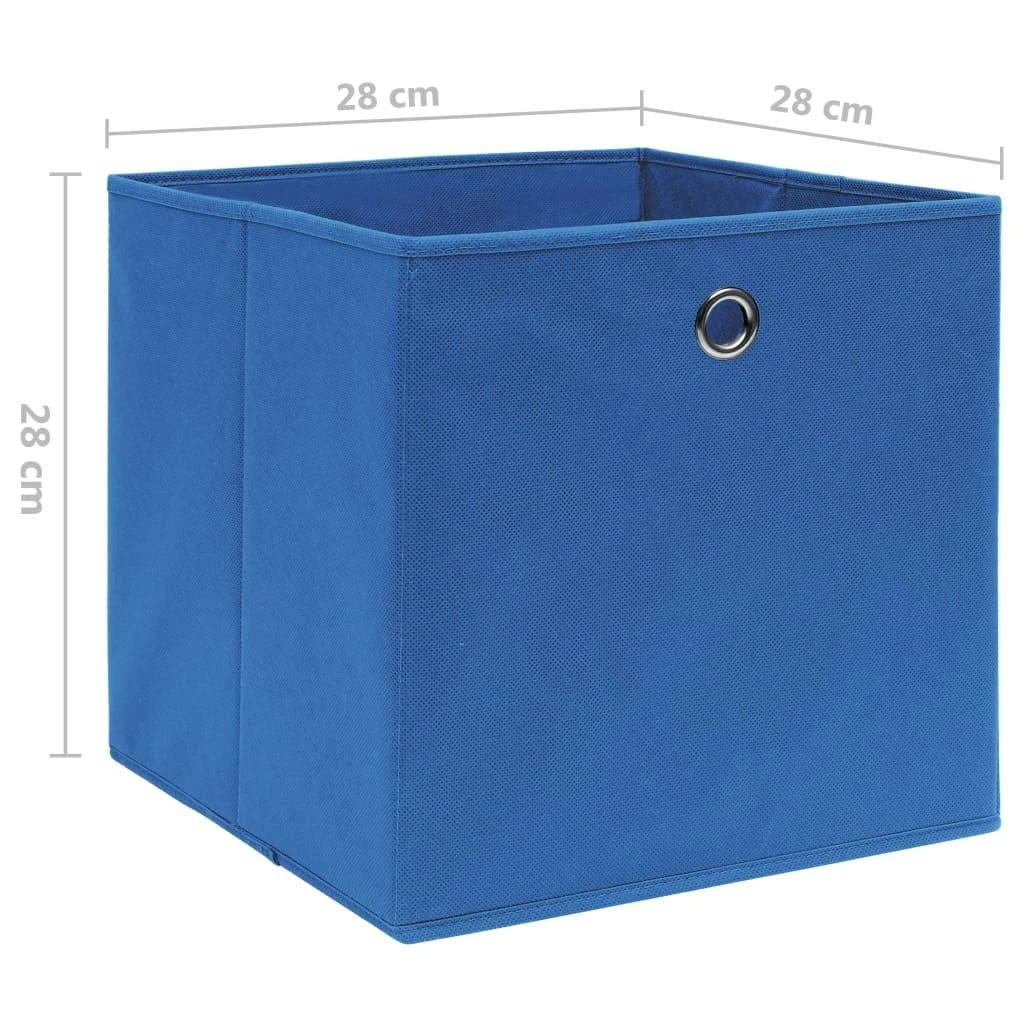VidaXL Aufbewahrungsboxen 4 Stk. Vliesstoff 28x28x28 Cm Blau 8 VidaXL Aufbewahrungsboxen 4 Stk. Vliesstoff 28x28x28 Cm Blau – Bild 6