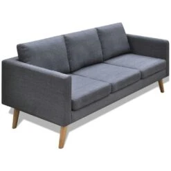 VidaXL 3-Sitzer Sofa Stoff Dunkelgrau -VidaXL 27d684c3 a83d 4413 a45c 58523e33ce3d