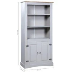 VidaXL Schrank Mexiko-Stil Kiefer Corona Grau 80 X 40 X 170 Cm -VidaXL 2885a59c 992b 4930 9bd6 0620d08c4ad0
