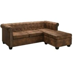 VidaXL Chesterfield Sofa In L-Form Kunstleder Weiß 11 VidaXL Chesterfield Sofa In L-Form Kunstleder Weiß -VidaXL 2d9d35c0 5c61 460b aba1 3793364448dd