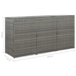 VidaXL Mülltonnenbox Für 3 Tonnen Anthrazit 229x78x120 Cm Poly Rattan -VidaXL 2f196792 9135 4bef bb02 6c7be226caeb