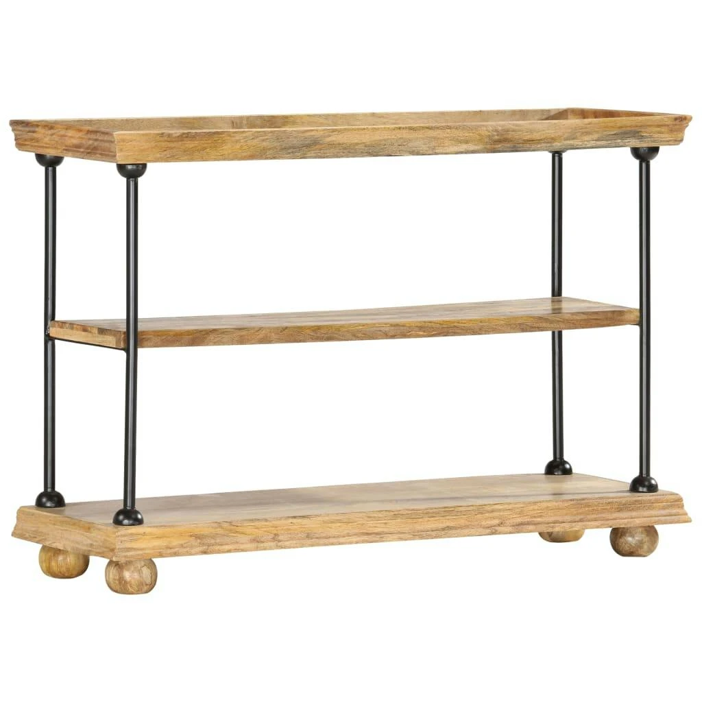 VidaXL Bücherregal 2 Fächer 110x35x75 Cm Massivholz Mango Und Stahl 8 VidaXL Bücherregal 2 Fächer 110x35x75 Cm Massivholz Mango Und Stahl – Bild 6