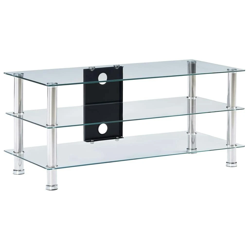 VidaXL TV-Tisch Transparent 60x35x17 Cm Hartglas 9 VidaXL TV-Tisch Transparent 60x35x17 Cm Hartglas – Bild 7