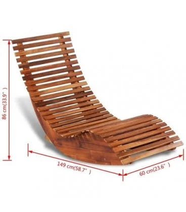 VidaXL Schaukelstuhl Sonnenliege Akazienholz 8 VidaXL Schaukelstuhl Sonnenliege Akazienholz – Bild 6