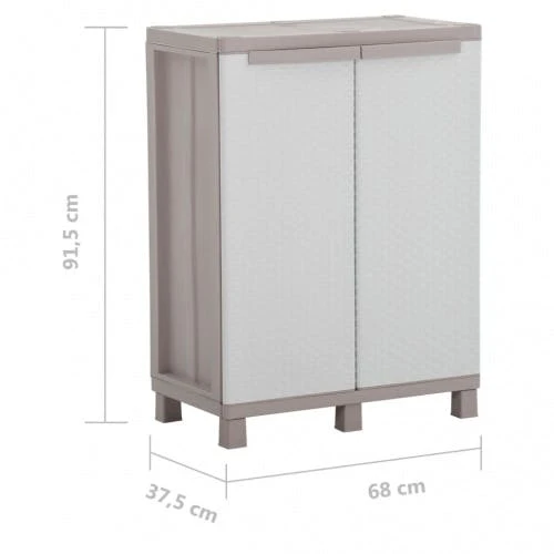 Lagerschrank Mit 2 Türen V6 | VidaXL : Farbe - Hellgrau Und Beige 8 Lagerschrank Mit 2 Türen V6 | VidaXL : Farbe - Hellgrau Und Beige – Bild 6