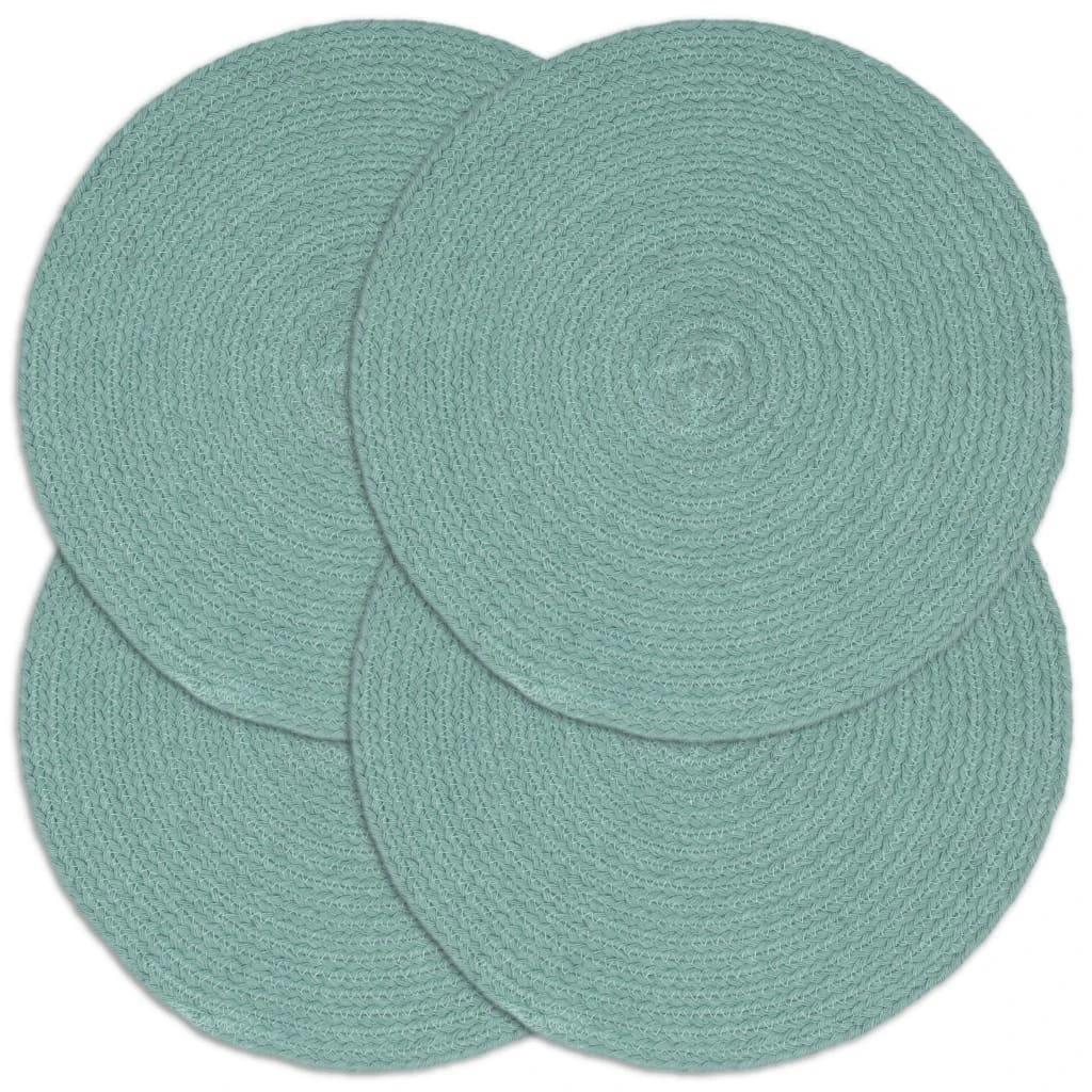 VidaXL Tischsets 4 Stk. Uni Grau 38 Cm Rund Baumwolle 5 VidaXL Tischsets 4 Stk. Uni Grau 38 Cm Rund Baumwolle – Bild 3