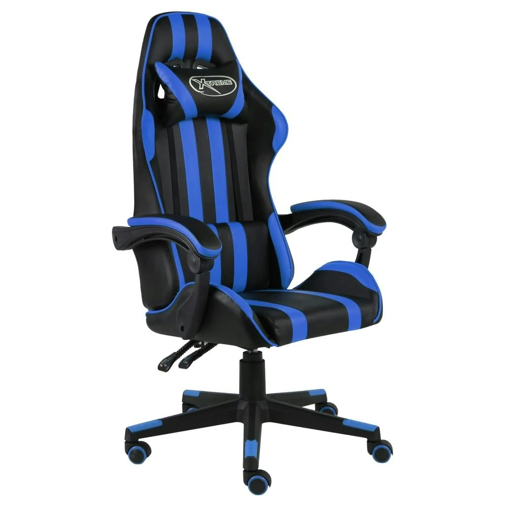 VidaXL Gaming-Stuhl Schwarz Und Blau Kunstleder 3 VidaXL Gaming-Stuhl Schwarz Und Blau Kunstleder
