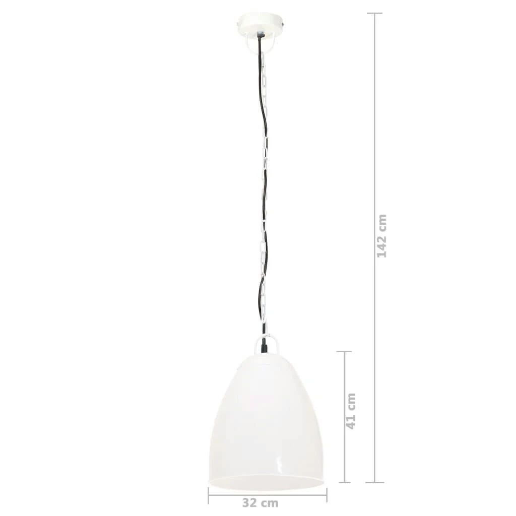 VidaXL Hängelampe Industriestil 25 W Weiß Rund 32 Cm E27 9 VidaXL Hängelampe Industriestil 25 W Weiß Rund 32 Cm E27 – Bild 7