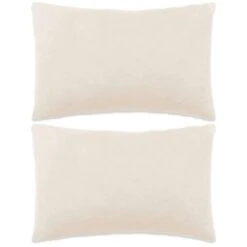 VidaXL Kissen 2 Stk. Velours 40x60 Cm Cremeweiß