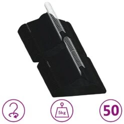 VidaXL 50 Stk. Kleiderbügel-Set Anti-Rutsch Grau Samt -VidaXL 48a1e230 21e6 488f 8396 d2d7bae0384e 3