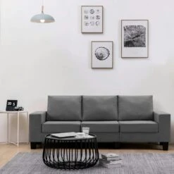 VidaXL 3-Sitzer Sofa Stoff Dunkelgrau -VidaXL 490cf633 86af 4d83 bf41 49adfdfa6589