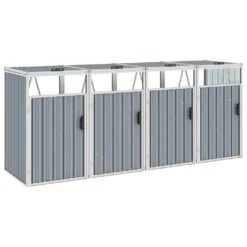 VidaXL Mülltonnenbox Für 4 Mülltonnen Anthrazit 286×81×121 Cm Stahl 11 VidaXL Mülltonnenbox Für 4 Mülltonnen Anthrazit 286×81×121 Cm Stahl -VidaXL 4ae64f38 fce2 42cf 8b97 d5ee54c87854 2