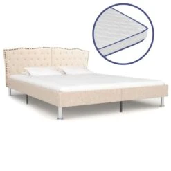 VidaXL Bett Mit Memory-Schaum-Matratze Dunkelgrau Stoff 180×200 Cm 12 VidaXL Bett Mit Memory-Schaum-Matratze Dunkelgrau Stoff 180×200 Cm -VidaXL 4c267bf6 964c 4a61 87bc 6e3091c9a2bc