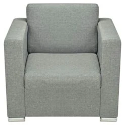 VidaXL Dreiteilige Sofagarnitur Stoff Hellgrau 12 VidaXL Dreiteilige Sofagarnitur Stoff Hellgrau -VidaXL 4c8b9903 7fe2 4082 9e9b 302094301bdf