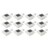VidaXL Solar-Außenleuchten 12 Stk. LED Quadratisch 12 Cm Weiß