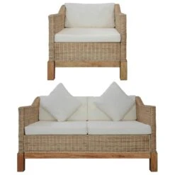 VidaXL 2-tlg. Sofagarnitur Mit Auflagen Braun Natur Rattan 13 VidaXL 2-tlg. Sofagarnitur Mit Auflagen Braun Natur Rattan -VidaXL 4eb5e0e6 1004 464d b6c0 daea5f09dbe1