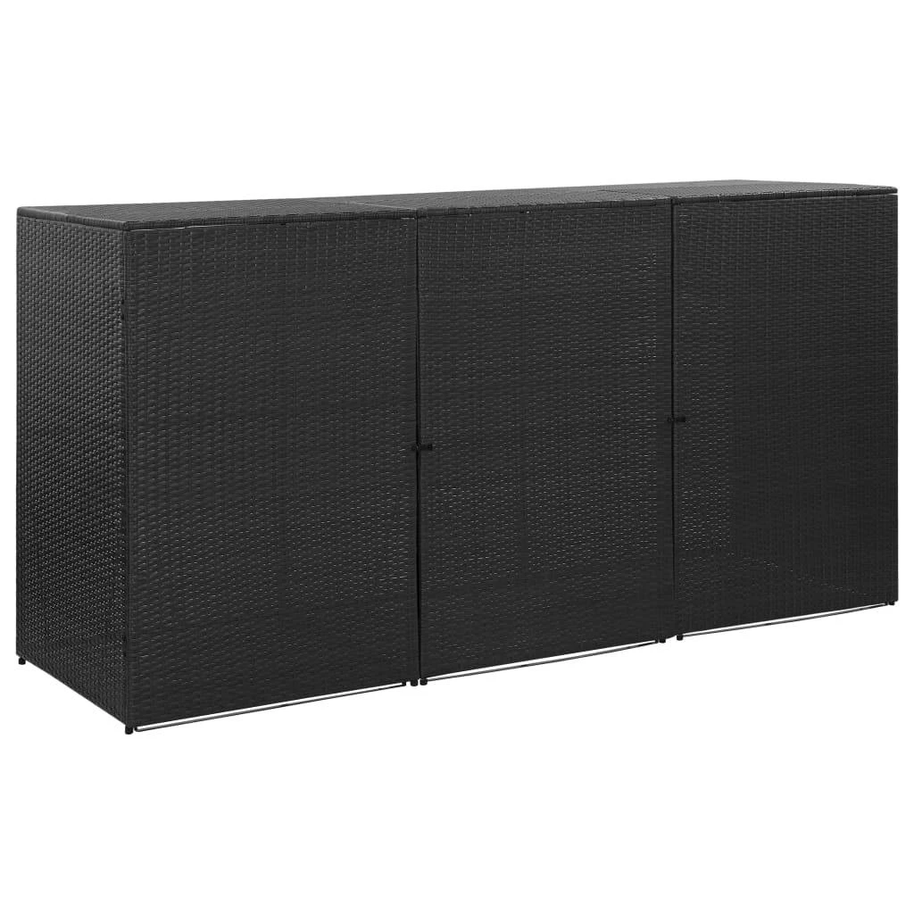 VidaXL Mülltonnenbox Für 1 Tonne Anthrazit 76x78x120 Cm Poly Rattan 7 VidaXL Mülltonnenbox Für 1 Tonne Anthrazit 76x78x120 Cm Poly Rattan – Bild 5