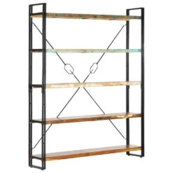 VidaXL Bücherregal 5 Fächer 140x30x180 Cm Altholz Massiv -VidaXL 52310fd3 6c7d 431c b772 e9c45d545464