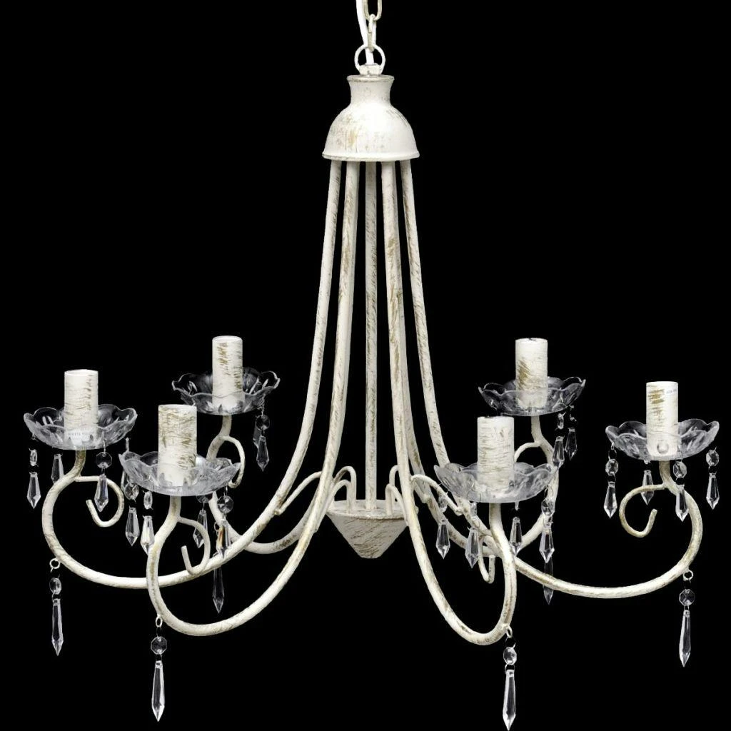 VIDAXL Kronleuchter Pendelleuchte Kristall 6 Lampenfassung 6 VIDAXL Kronleuchter Pendelleuchte Kristall 6 Lampenfassung – Bild 4