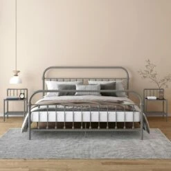 VidaXL Nachttische 2 Stk. Grau Und Schwarz Metall Und Glas 12 VidaXL Nachttische 2 Stk. Grau Und Schwarz Metall Und Glas -VidaXL 53f0e5bd 1177 45dd 8934 fb29942210b1