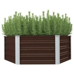 VidaXL Garten-Hochbeet Braun 129 X 129 X 77 Cm Verzinkter Stahl -VidaXL 546727d0 2f73 4cdb b231 a5c1f1c75deb 1