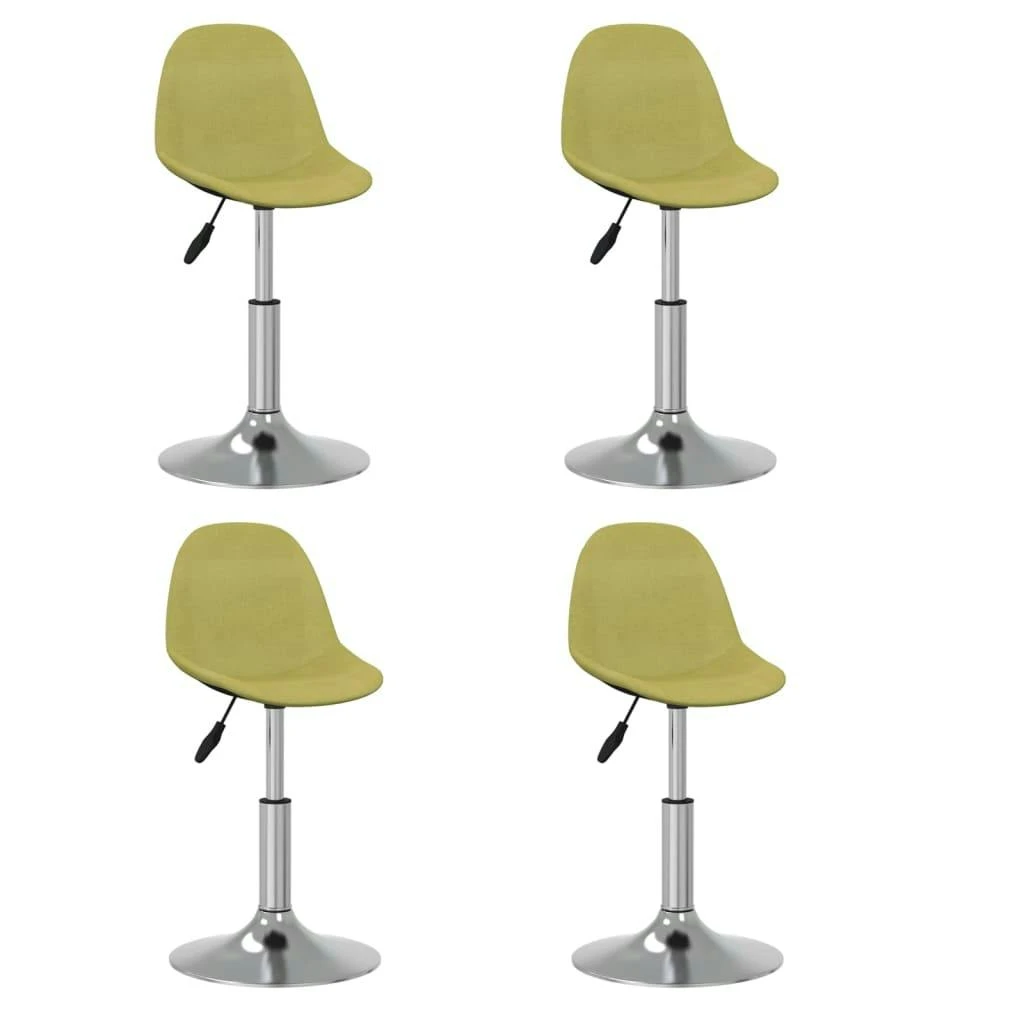 VidaXL Esszimmerstühle Drehbar 4 Stk. Grün Stoff 7 VidaXL Esszimmerstühle Drehbar 4 Stk. Grün Stoff – Bild 5